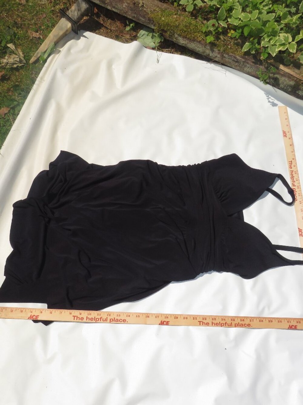 Magicsuit Women's Size 14 Black One-Piece Swim Dress / Tankini Top | Ruched Drap